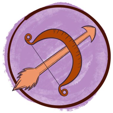 Sagittarius Zodyak işareti - stok çizimi