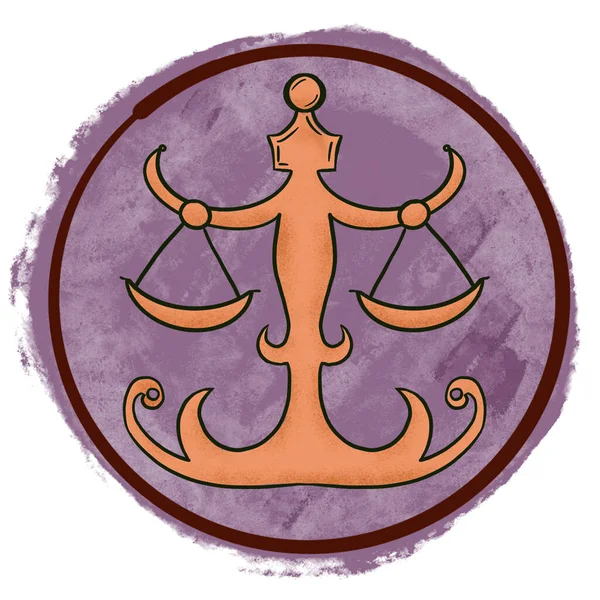 Libra Zodiac Sign Stock Illustration — Stock Photo, Image