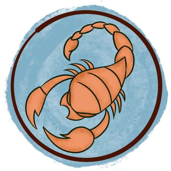 Scorpion Signe Zodiaque Illustration Stock — Photo