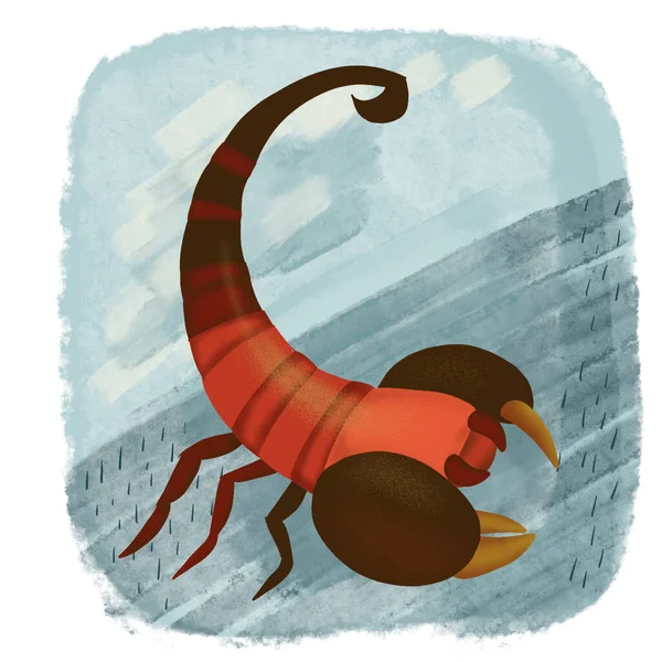 Znak Zodiaku Skorpiona Ilustracja Sztuki — Zdjęcie stockowe