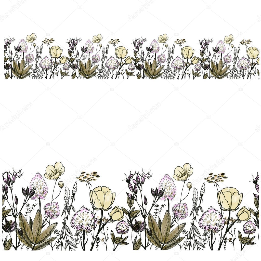 Floral background - stock illustration.