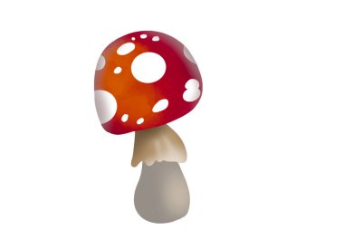 Amanita mushroom - stock illustration clipart