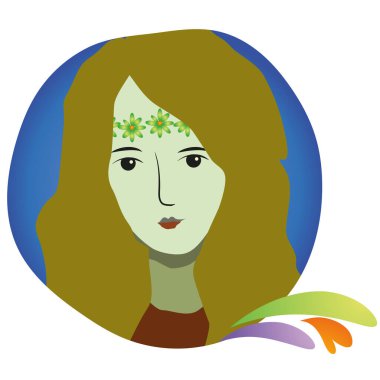 Başak burcunun vektör görüntüsü - işaret illüstrasyonu