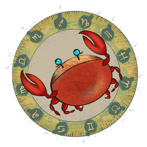 Vector image of the zodiac sign Cancer - sign illustration