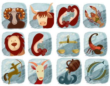 Pankart seti - stok illüstrasyon