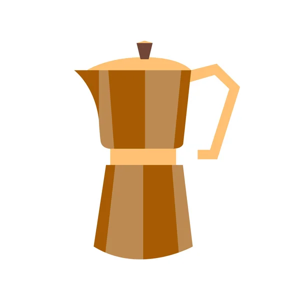 咖啡壶褐色。矢量图解。用于网络和应用程序 — 图库矢量图片