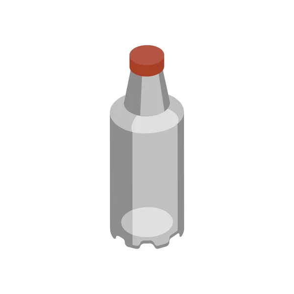 Bottle for water, soda on white background. Vector illustration in trendy flat style. — Stock Vector