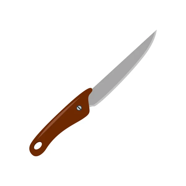 Cuchillo de cocina sobre fondo blanco. Ilustración vectorial en estilo plano de moda. — Vector de stock