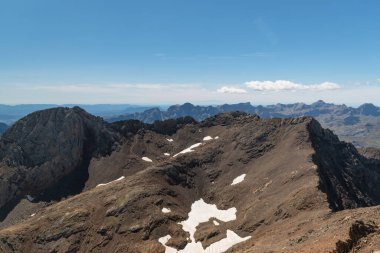 Views from the Garmo Negro peak to the south, with the Algas and Argualas peaks and Partacua in the background