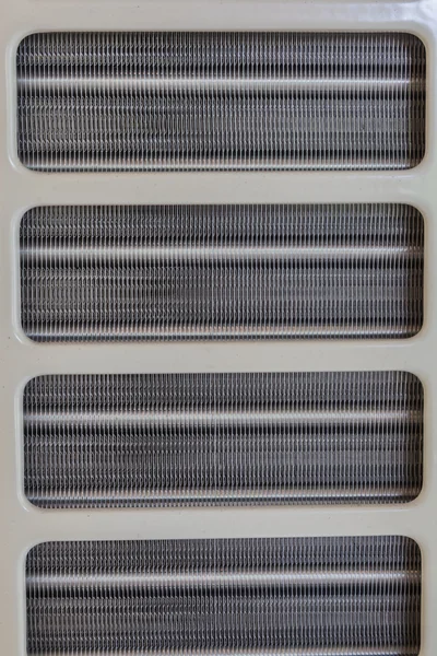 Aluminum fins of heat exchange unit — Stock Photo, Image