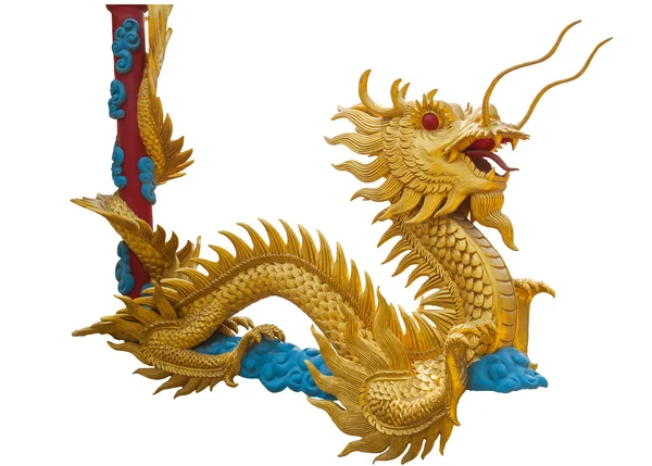 Riesiger goldener chinesischer Drache — Stockfoto