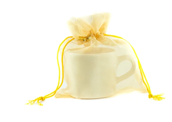 Cup packed in gift — Stock Photo, Image