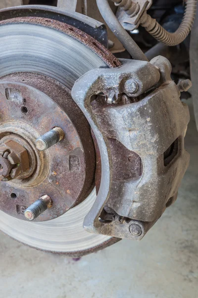 Defective brake disc — Stock Photo, Image