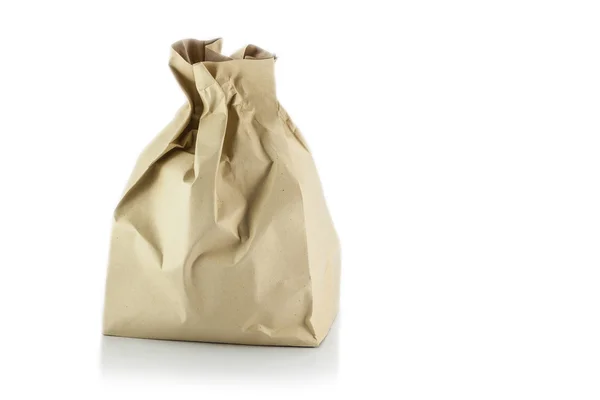 Kahverengi kağıt torba — Stok fotoğraf
