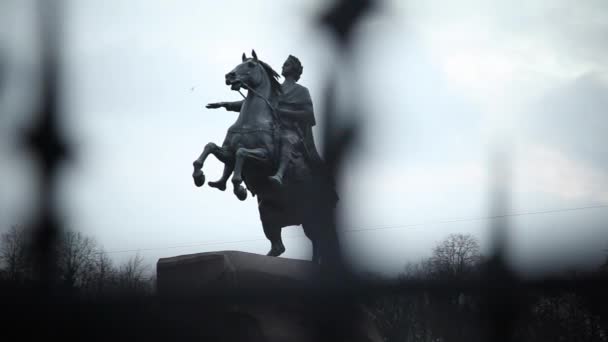 Monument to Peter The First — Stock Video