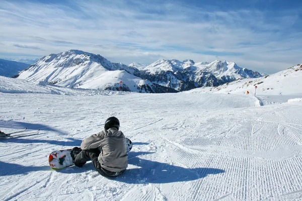 Ski sur les dolomites, Val di Fiemme, Italie — Photo