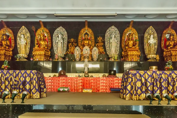 Surabaya, Indonesia - March 25, 2016:  Interior monastery Vihara Mahavira Graha. Taken at Surabaya, east Java, — Stock Photo, Image