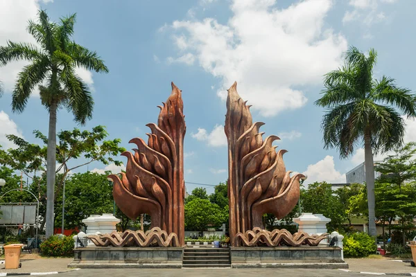Museum Tugu Pahlawan v Surabaya, Východní Jáva, Indonésie — Stock fotografie