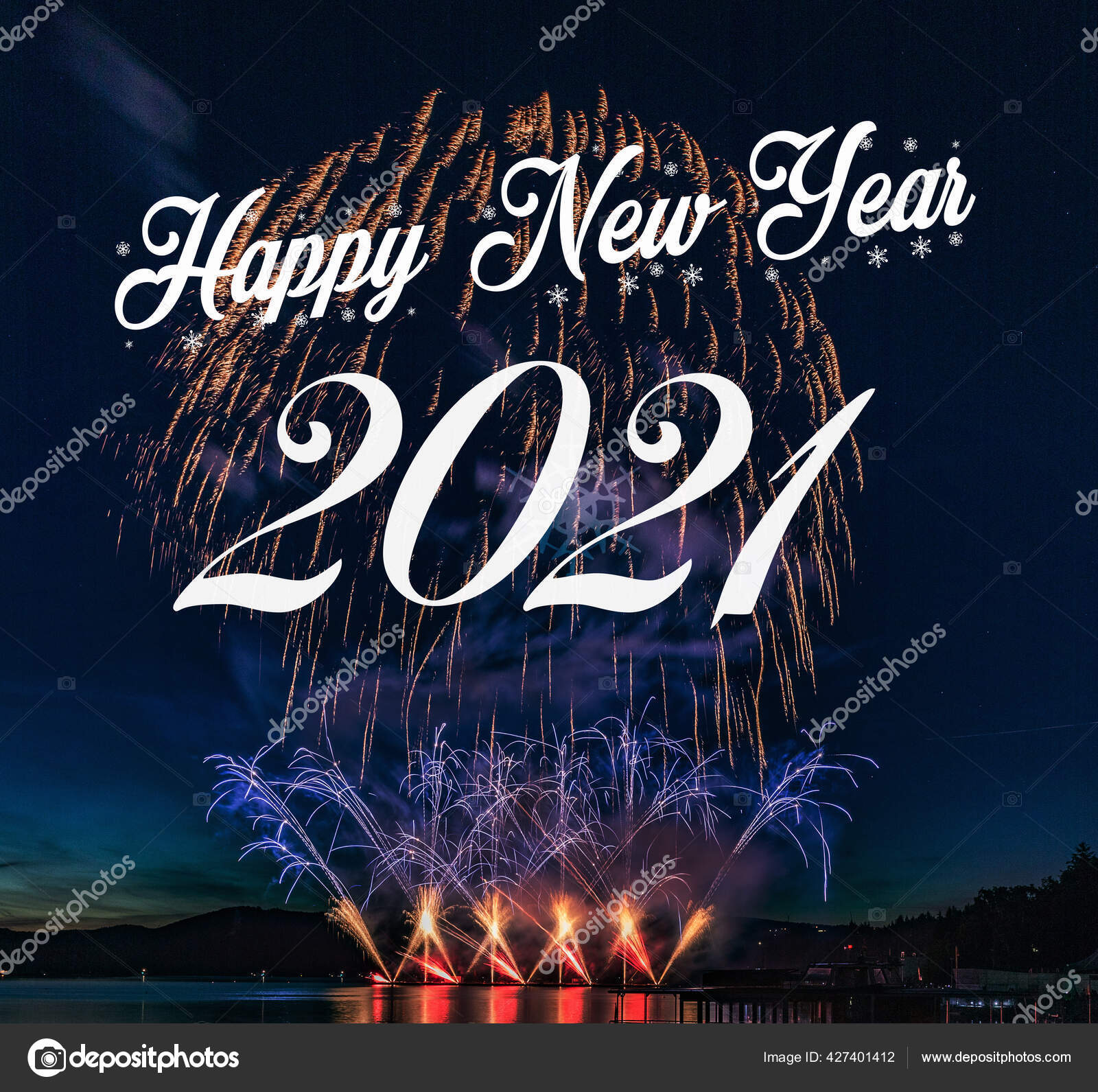 Happy New Year 2021 Fireworks Background Celebration New Year 2021 Stock  Photo by ©NadaK2 427401412