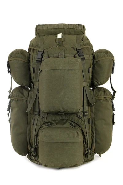 Military backpack isolated on white. — Stock Photo, Image
