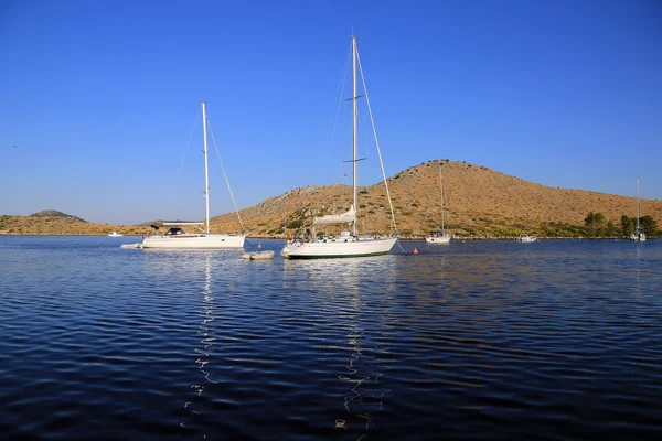 Mañana en el mar, vista desde el yate — Foto de Stock