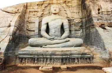 Gal Viharaya Buda heykelleri Polonnaruwa, Sri Lanka