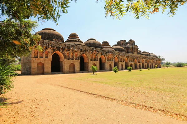 Elephant stables, Hampi, Karnataka, India (UNESCO World Heritage Site, listed as the Group of Monuments at Hampi)