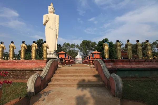 La plus haute statue de Bouddha avec des statues dorées — Photo