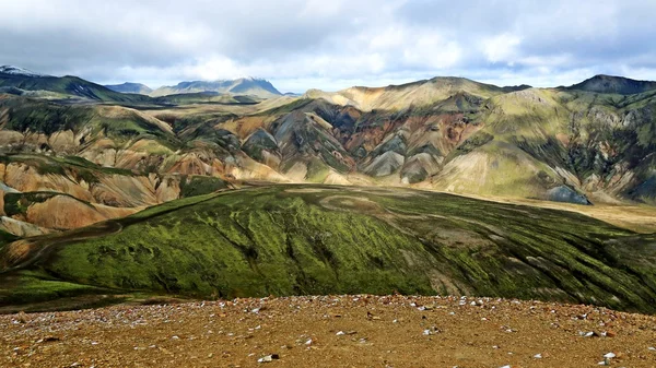 Landmannalaugar colorful mountains landscape, Brennisteinsalda view, Iceland — Stock Photo, Image