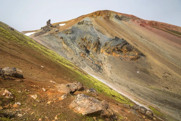 Landmannalaugar 五彩山景观，Brennisteinsalda 认为，冰岛 — 图库照片