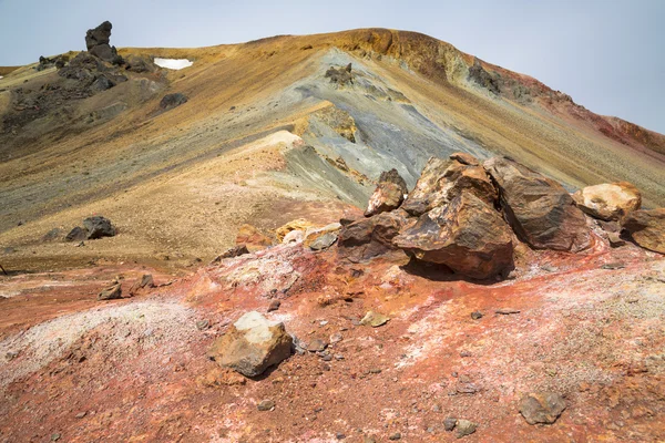 Renkli dağların manzara, Landmannalaugar Brennisteinsalda v — Stok fotoğraf