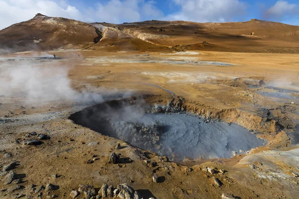 Namafjal geothermische veld, IJsland, Europa — Stockfoto