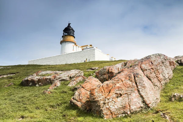 Maják na dunnet head - severní místa Skotska — Stock fotografie