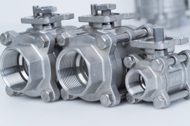 Group 3 valves, different sizes clipart