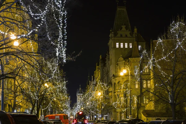 Praga / República Checa - 28 de Novembro: Praça da Cidade Velha no Natal, Praga, República Checa — Fotografia de Stock