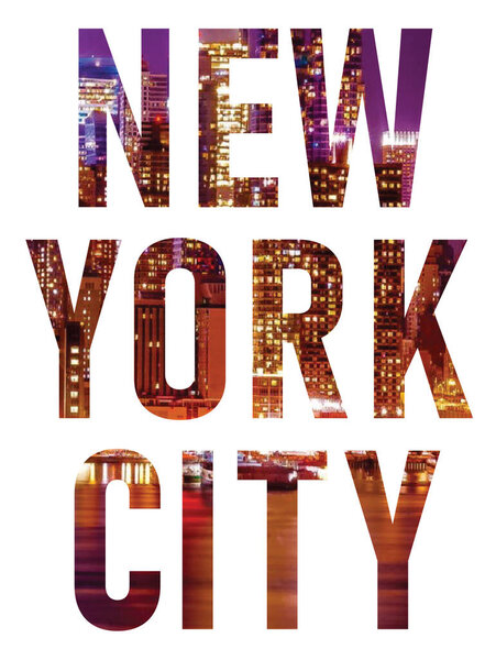 New York City typography, t-shirt graphics, vectors for the T-Shirt design. Vector illustration on the theme of New York City. Typography, t-shirt graphics, poster, print, banner, flyer, postcard.