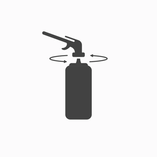 Istruzioni Montaggio Schiuma Poliuretanica Icona Bruciatore Gas Utilizzando Sigillante Palloncino — Vettoriale Stock