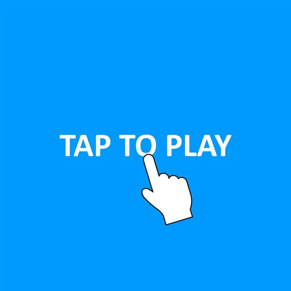 Πατήστε Για Παίξετε Μπλε Φόντο Κάντε Κλικ Πατήστε Κουμπί Σπρώχνει — Διανυσματικό Αρχείο