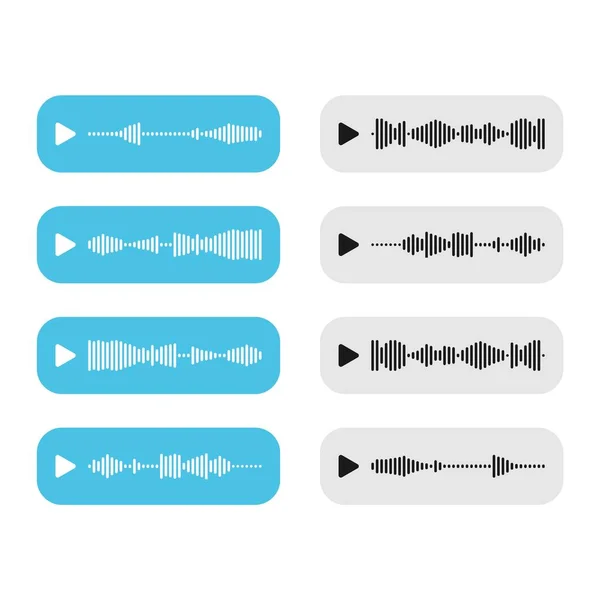 Setzen Sie Soundbotschaften Für Die Sozialen Medien Vorlagen Für Eingehende — Stockvektor