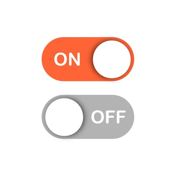 Och Växla Knappar Ikon För App Och Användargränssnitt Vektor — Stock vektor