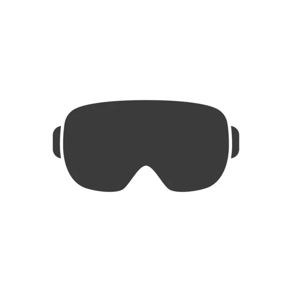 Sanal Gerçekliğin Kulaklığı Gözlükleri Düz Simge Bilgisayar Oyunu Için Gözlük — Stok Vektör
