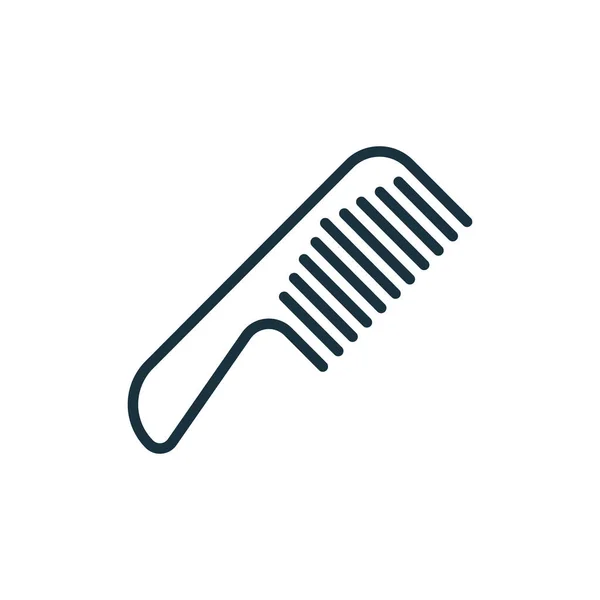 Икона расчесывания волос. Пластиковая щетка для расчесывания линейной пиктограммы. Оборудование для ухода за волосами в салоне или парикмахерской икона. Редактируемый удар. Изолированная векторная иллюстрация — стоковый вектор