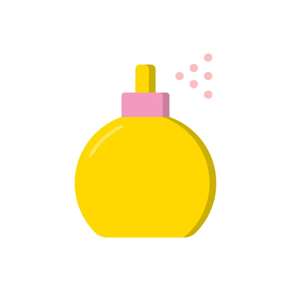 Parfum Bottle Icon in Cartoon stijl. Geurfles met druppels Pictogram. Schoonheidsverzorging Product in Spray Pump Bottle Icon. Geïsoleerde vectorillustratie — Stockvector