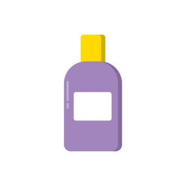 Lotion, Gel, Shampoo, Scrub for Hair Plastic Bottle Icon. Container for Hair Care Products Pictogram. Package for Cosmetic Bath Product in Cartoon style. Isolated Vector Illustration