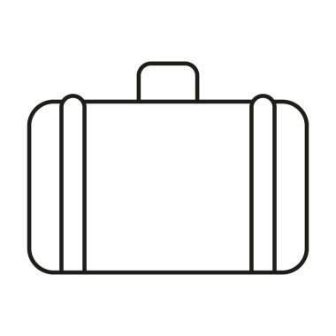 Çanta Hattı Simgesi. Seyahat, iş gezisi ve ana hatlar sembolü. Kişisel Eşyalar İçin Taşınabilir Depo. Düzenlenebilir Vuruş. İzole Vektör İllüstrasyonu.
