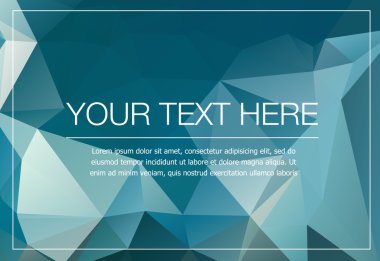 Poligonal tebrik kartı mockup