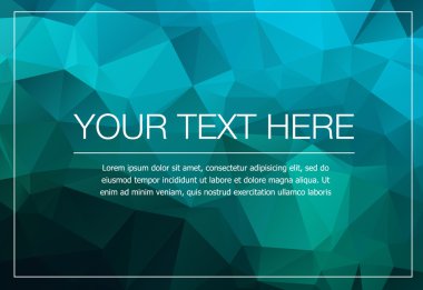 Poligonal tebrik kartı mockup