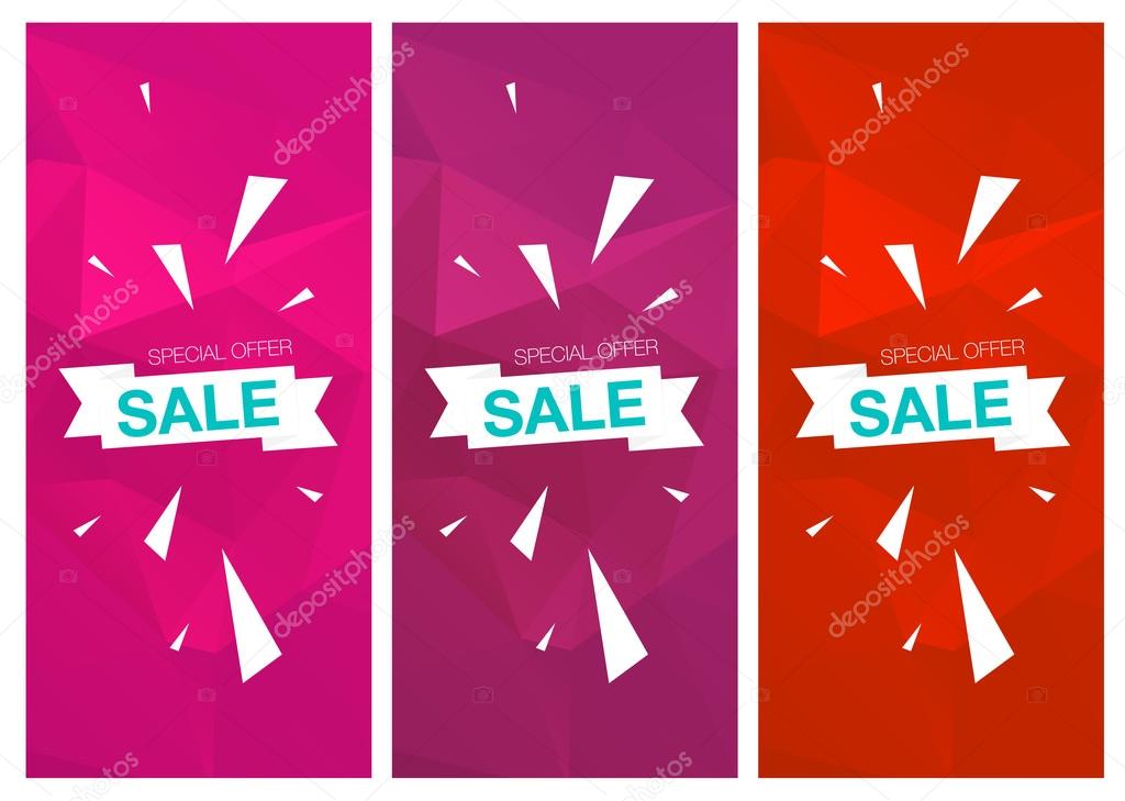 Super Sale Special Offer vertical banners