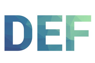 Poligonal degrade harfler