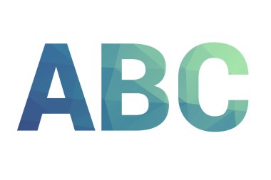 Poligonal degrade harfler